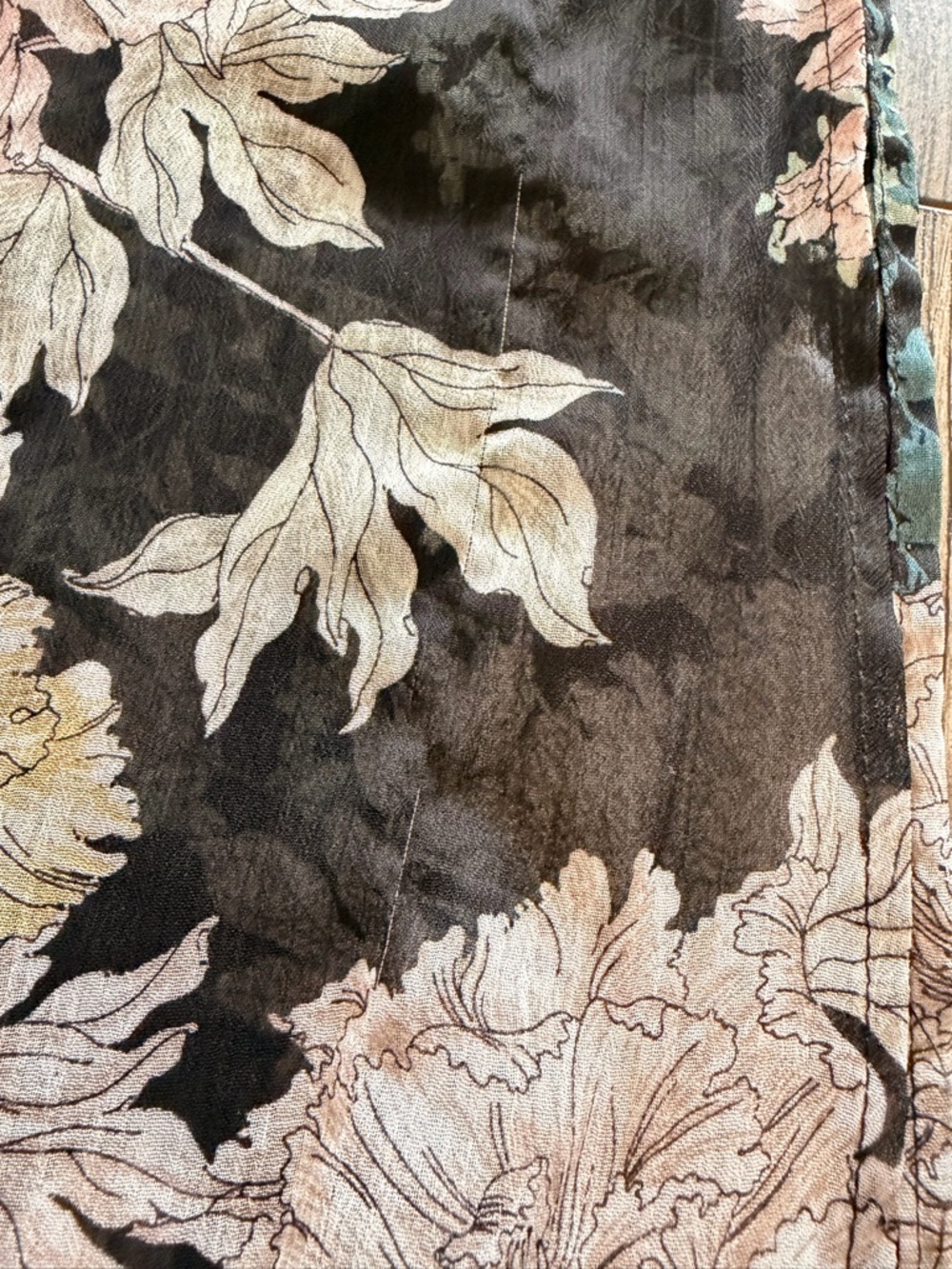 Band of Gypsies Floral Sheer Chiffon Kimono Cardigan Cover Up Black XS/S Boho - Picture 5 of 10